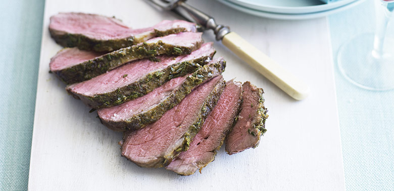 Barbecued Leg Of Lamb With A Rosemary Rub Recipe